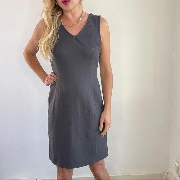 41 Hawthorn Dark Grey Sleeveless Sheath Dress - Picture 4 of 10